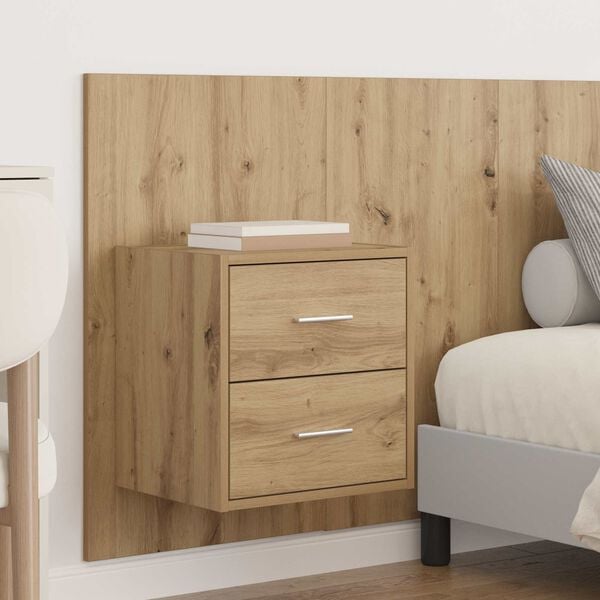 vidaXL Kopfteil mit Schrank 3 pcs Artisan-Eiche Holzwerkstoff