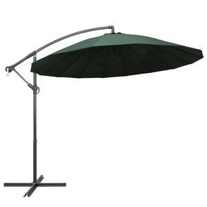 vidaXL Ampelschirm Gr&uuml;n 3 m Aluminium-Mast