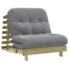 vidaXL Futon Schlafsofa mit Matratze 90x206x11 Kiefernholz Impr&auml;gniert