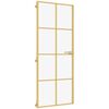 vidaXL Innent&uuml;r Schlank Golden 83x201,5 cm Hartglas und Aluminium