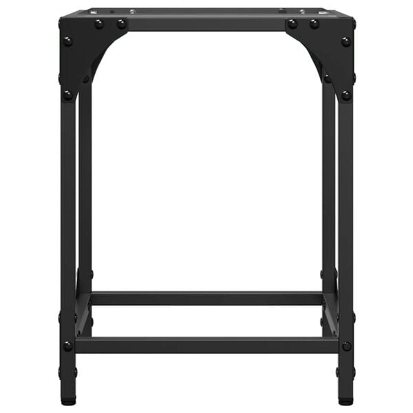 vidaXL Couchtisch mit Glasplatte Transparent 30x30x40 cm Stahl