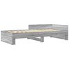 vidaXL Bettgestell Grau Sonoma 100x200 cm Holzwerkstoff