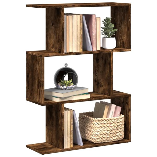 vidaXL Raumteiler-B&uuml;cherregal 3 F&auml;cher R&auml;uchereiche 70x24x97 cm