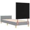 vidaXL Bettgestell mit Kopfteil Hellgrau 80 x 200 cm Stoff
