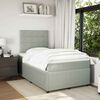 vidaXL Boxspringbett mit Matratze Hellgrau 120x200 cm Samt