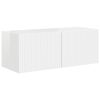 vidaXL TV-Schrankset Wandmontiert 3 pcs Hochglanz Wei&szlig; Holzwerkstoff