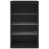 vidaXL Sideboard mit LED-Leuchten Schwarz 60,5x37x100 cm
