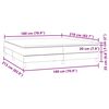 vidaXL Boxspringbett mit Matratze Dunkelgrau 180x210 cm Samt