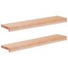 vidaXL Fensterb&auml;nke 2 stk. Natur 80 x 15 x 2 cm Massivholz Buche