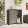 vidaXL Aufbewahrungsschrank mit Regal Grau 100 x 36 x 102 cm Rattan