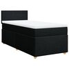 vidaXL Boxspringbett mit Matratze Schwarz 80x200 cm Stoff