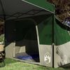vidaXL Camping-Zelt-Set mit Dach 2 pcs Gr&uuml;n Taffeta und Stoff