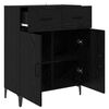 vidaXL Sideboard Schwarz Eichen-Optik 69,5 x 34 x 90 cm Holzwerkstoff