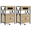 vidaXL Nachttisch 2 stk. Sonoma-Eiche 40 x 31 x 60 cm Holzwerkstoff