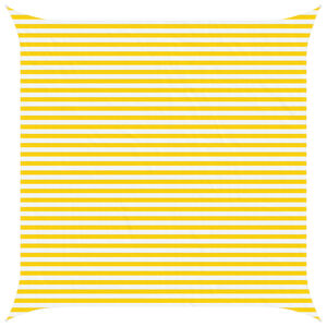 vidaXL Sonnensegel Gelb und Wei&szlig; 4,5 x 4,5 m 100 % Polyester Oxford