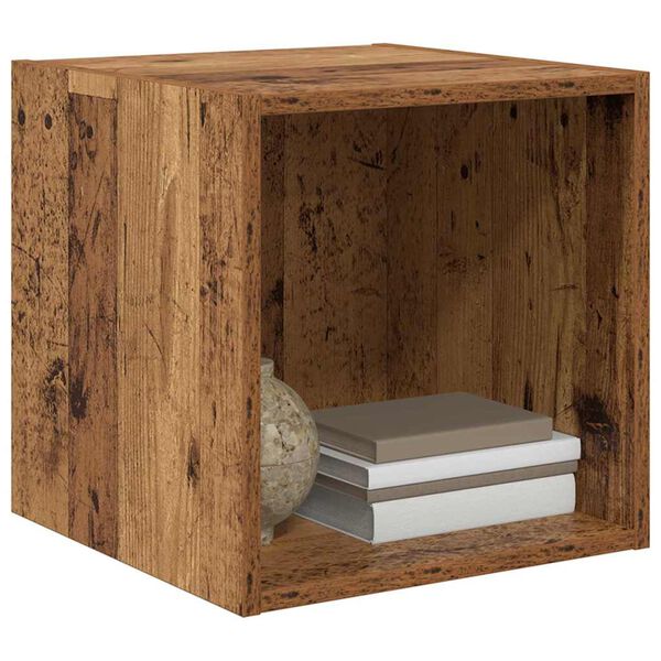 vidaXL Wandschrank mit Regal Altholz 37 x 37 x 37 cm Holzwerkstoff