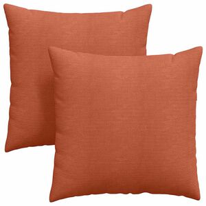 vidaXL Sofakissen 2 St&uuml;ck Rot-Orange 80 x 80 cm Cordstoff