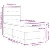 vidaXL Boxspringbett mit Matratze Dunkelbraun 90 x 200 cm Stoff
