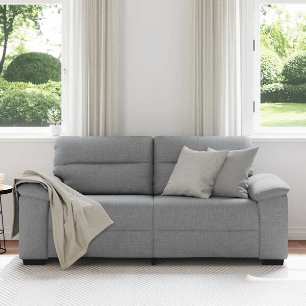 vidaXL 2-Sitzer-Sofa Hellgrau 180x81x84 cm Stoff