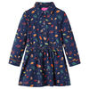 vidaXL Kinderkleid mit Langen &Auml;rmeln Marineblau 140