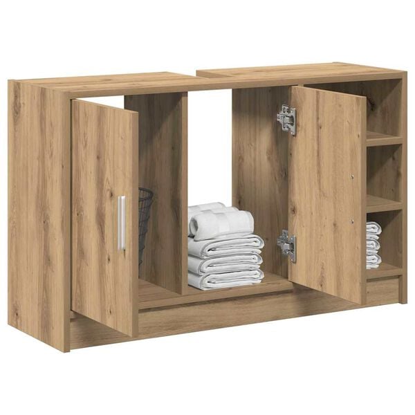 vidaXL Badezimmerschrank Artisan-Eiche 90 x 29 x 55 cm Holzwerkstoff