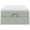 vidaXL Ottoman-Bett mit Matratze Hellgrau 90x200 cm Samt