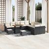 vidaXL Gartensofa-set mit Kissen 13 pcs Schwarz Poly-Rattan