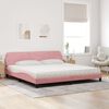 vidaXL Bett mit Matratze "Dover" Rosa 200x200 cm Samt