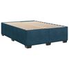 vidaXL Boxspringbett mit Matratze Blau 140x190 cm Samt
