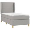 vidaXL Boxspringbett mit Matratze Hellgrau 100x200 cm Stoff