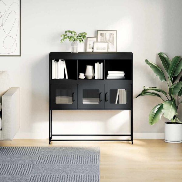 vidaXL Sideboard Anthrazit 100,5x39x107 cm Kaltgewalzter Stahl