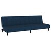 vidaXL Schlafsofa 2-Sitzer mit Hocker Blau Samt