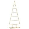 vidaXL Metall Weihnachtsbaum Gold 90 cm Pulverbeschichteter Stahl
