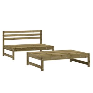 vidaXL 2-tlg. Garten-Lounge-Set Kiefernholz Impr&auml;gniert