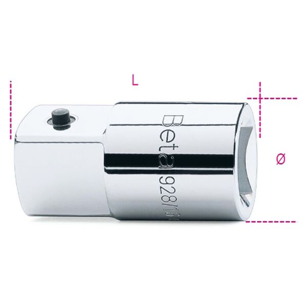 Beta Tools Adapter 928/16 3/4" Female und 1" Male Drives