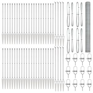 vidaXL Zaunpfosten Silber