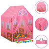 vidaXL Kinder-Spielzelt mit 250 B&auml;llen Rosa 69x94x104 cm