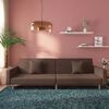 vidaXL Schlafsofa 2-Sitzer mit 2 Kissen Taupe Stoff