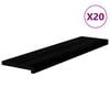 vidaXL Treppenstufen 20 Stk. Braun-Schwarz 100x25x2 cm Massivholz Eiche