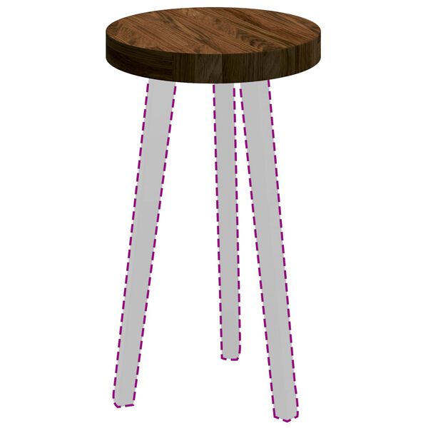 vidaXL Tischplatte Hellbraun &Oslash; 30 x 4 cm Massivholz Eiche