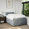 vidaXL Boxspringbett mit Matratze Hellgrau 120x190 cm Stoff