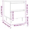 vidaXL Nachttische 2 Stk. Räuchereiche 40x35x50 cm Holzwerkstoff