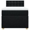 vidaXL Boxspringbett mit Matratze Schwarz 90x200 cm Stoff