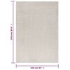vidaXL Teppich Shaggy Hochflor Creme 160x230 cm
