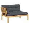 vidaXL Garten-Ecksofa aus Paletten mit Kissen Massivholz Akazie