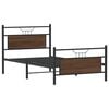 vidaXL Bettgestell ohne Matratze Braun Eiche 100x200 cm Holzwerkstoff