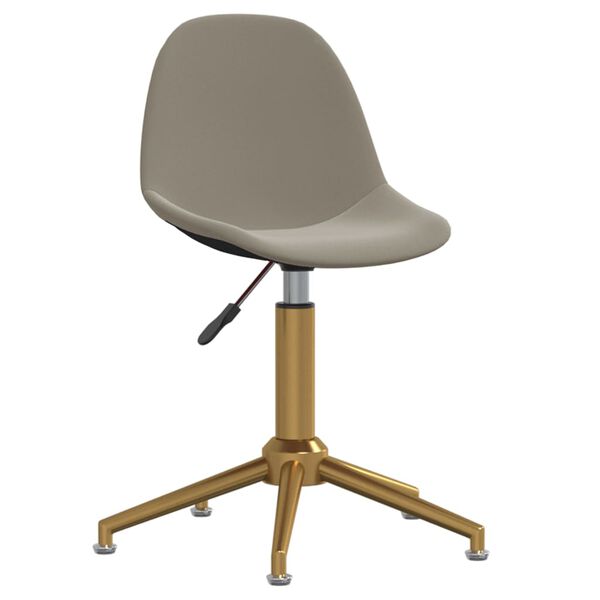 vidaXL Esszimmerst&uuml;hle 4 Stk. Drehbar Hellgrau Samt