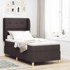 vidaXL Boxspringbett mit Matratze Dunkelgrau 90x190 cm Dunkelbraun