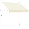 vidaXL Markise Einziehbar Creme 250x150 cm Stoff und Stahl