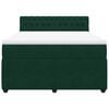 vidaXL Boxspringbett mit Matratze Dunkelgr&uuml;n 140x200 cm Samt